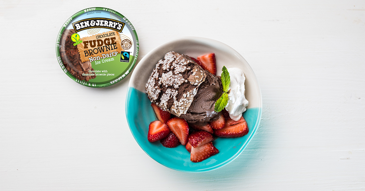 Veganes SchokoladenErdbeerMürbegebäck Ben & Jerry’s