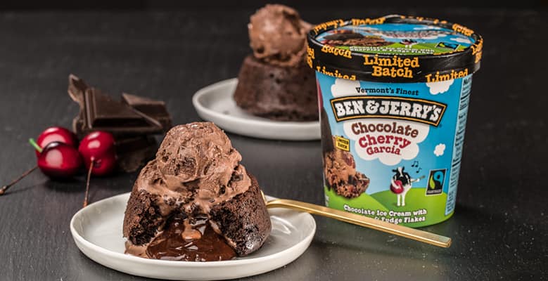 Lava Cake with Pint of Chocolate Cherry Garcia