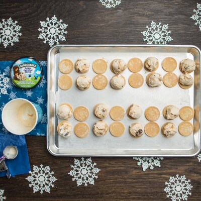 Step 3 cookies with ice cream on them
