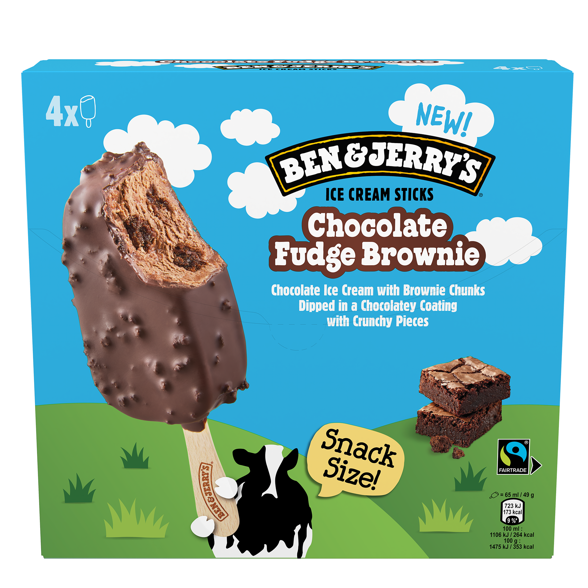 Chocolate Fudge Brownie Eiscreme - Sticks Multipack