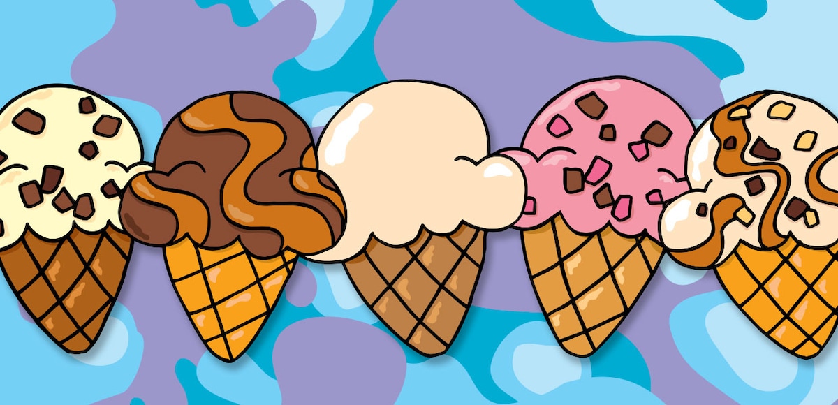Geschenkgutschein in einer Eiswaffel