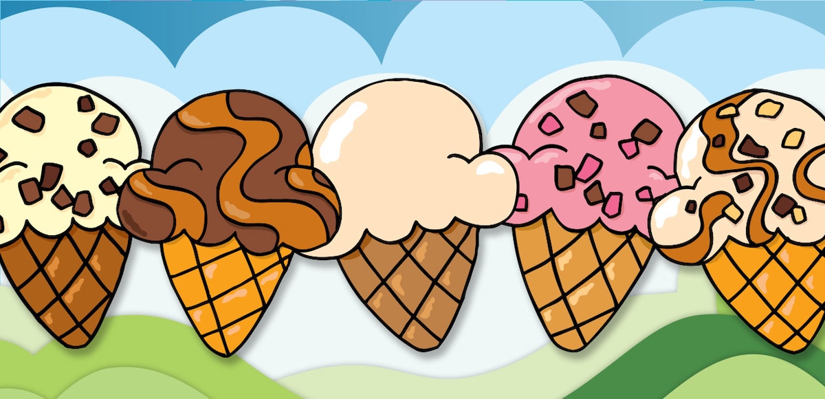 Geschenkgutschein in einer Eiswaffel