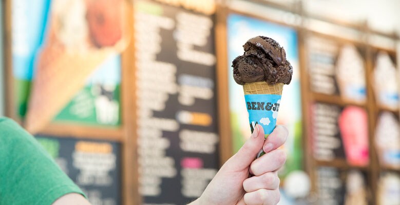 Hand holding ice cream cones